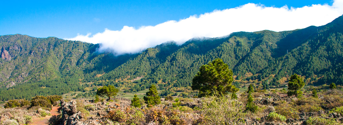 Die Cumbre mit Passatwolken