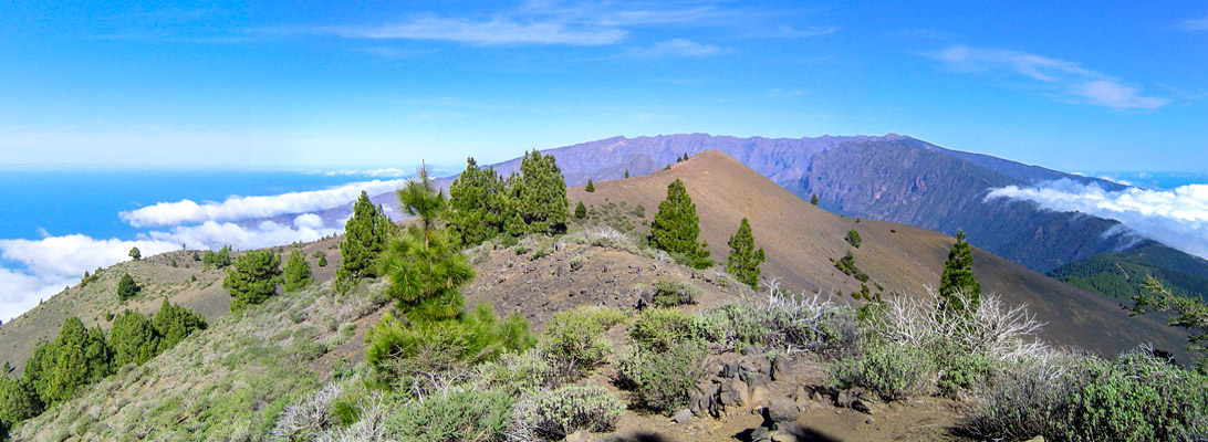 View from the Cumbre in north direction to the Caldera