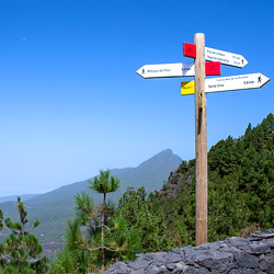 Gut beschilderte Wanderwege auf La Palma