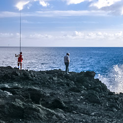 Surf fishing on the west side of La Palma